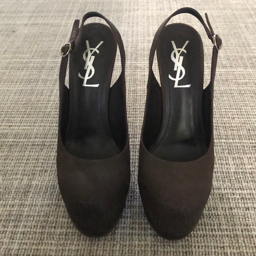 YSL Tribute Platform Slingbacks